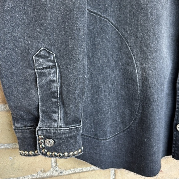 New Mos Mosh Black Denim Jacket with Stud Accents - Picture 4 of 8